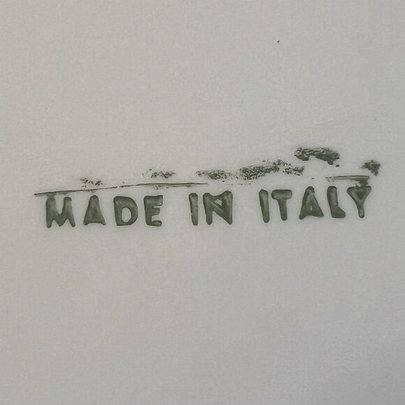 Vintage Italian Serving Bowl 13” Ceramic Peaches Leaves Cottagecore Decor - Picture 8 of 10